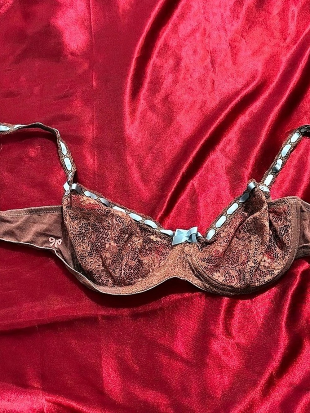 Victoria's Secret Floral Lace Bra Brown 36C